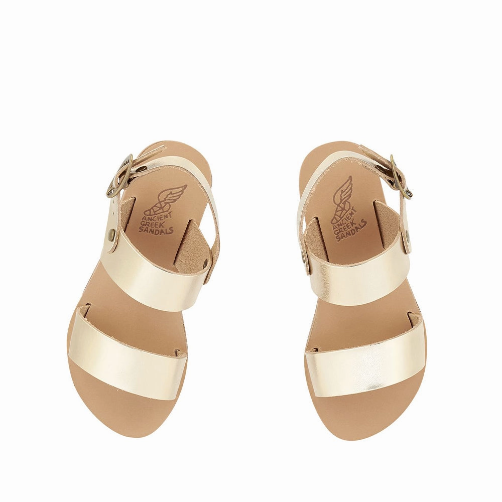 Little Clio Soft Platinum Brioso Sandals