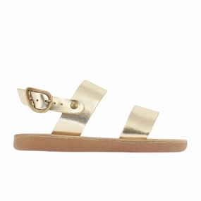 Sparkly Sandals Flat Little Clio Soft Platinum