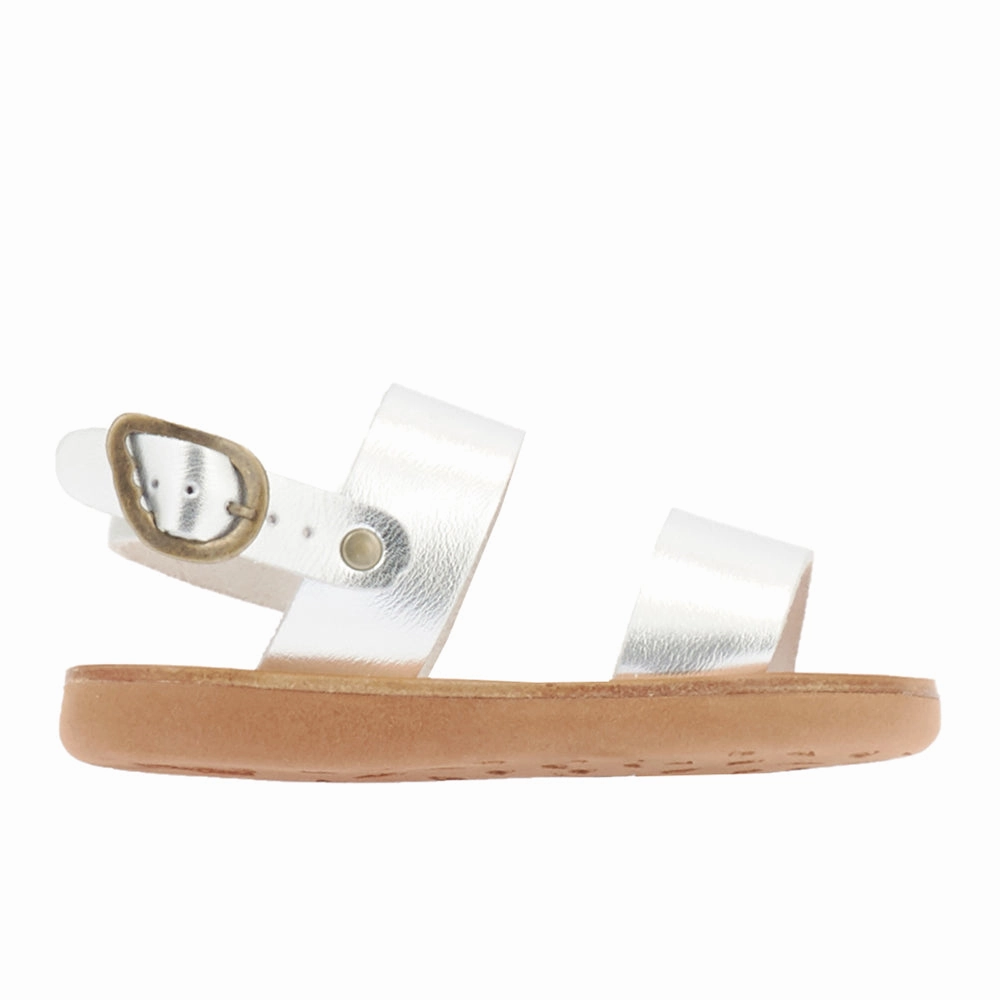 Little Clio Soft Silver Sandals With Bottle Opener