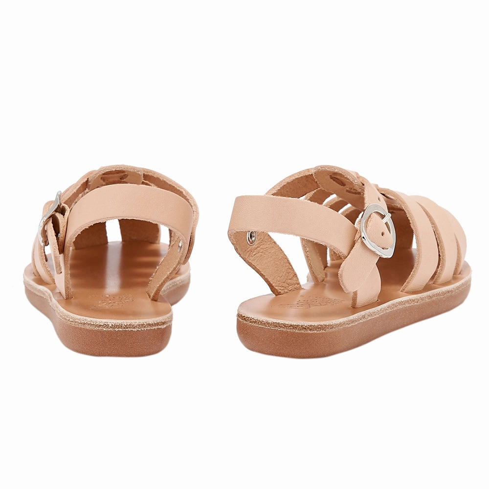Little Ektoras Soft Natural Sandals With Stones
