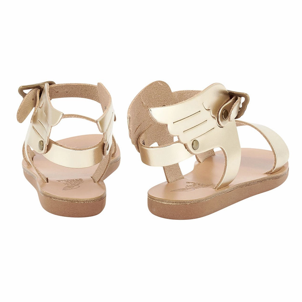 Little Ikaria Soft Platinum Sandals Leather