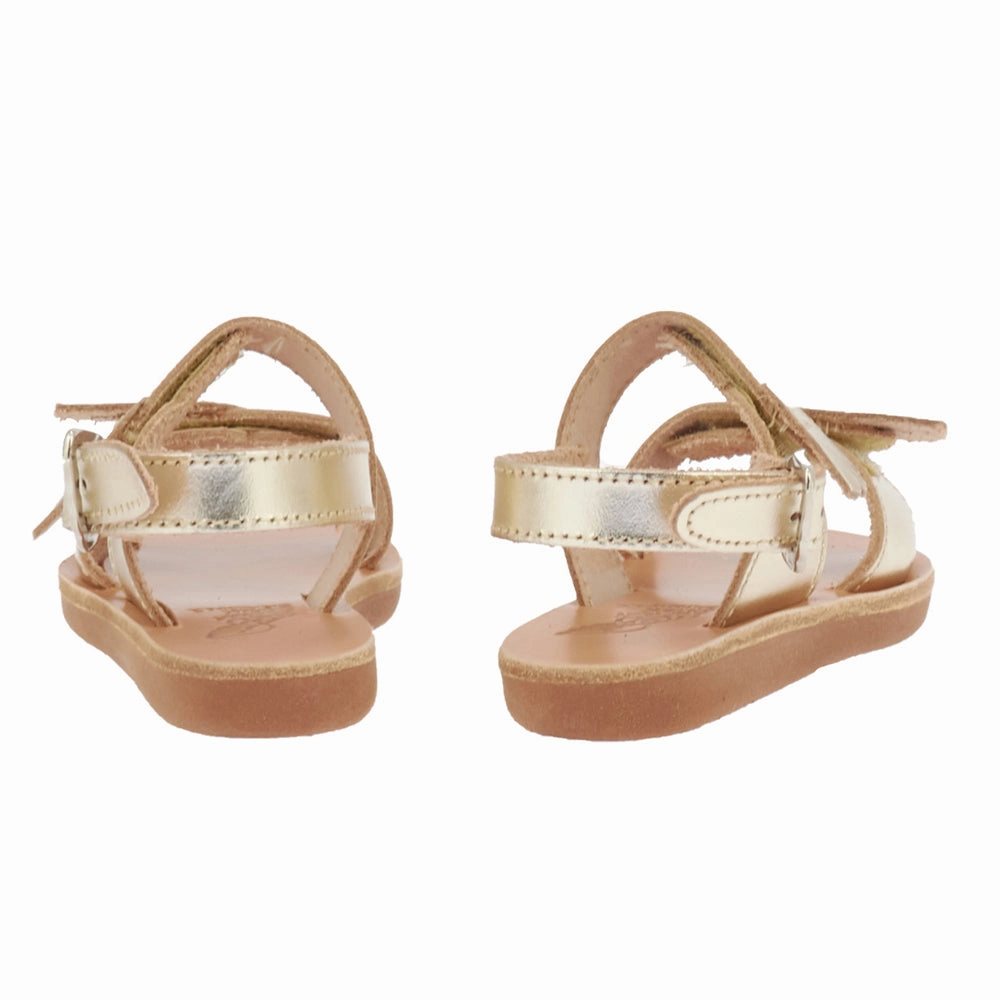 Little Iliada Soft Platinum 2 Inch Block Heel Sandals