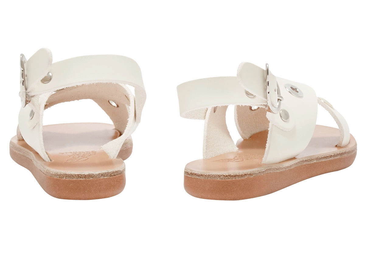 Sandals Eva Little Maria Eyelets Soft Off White