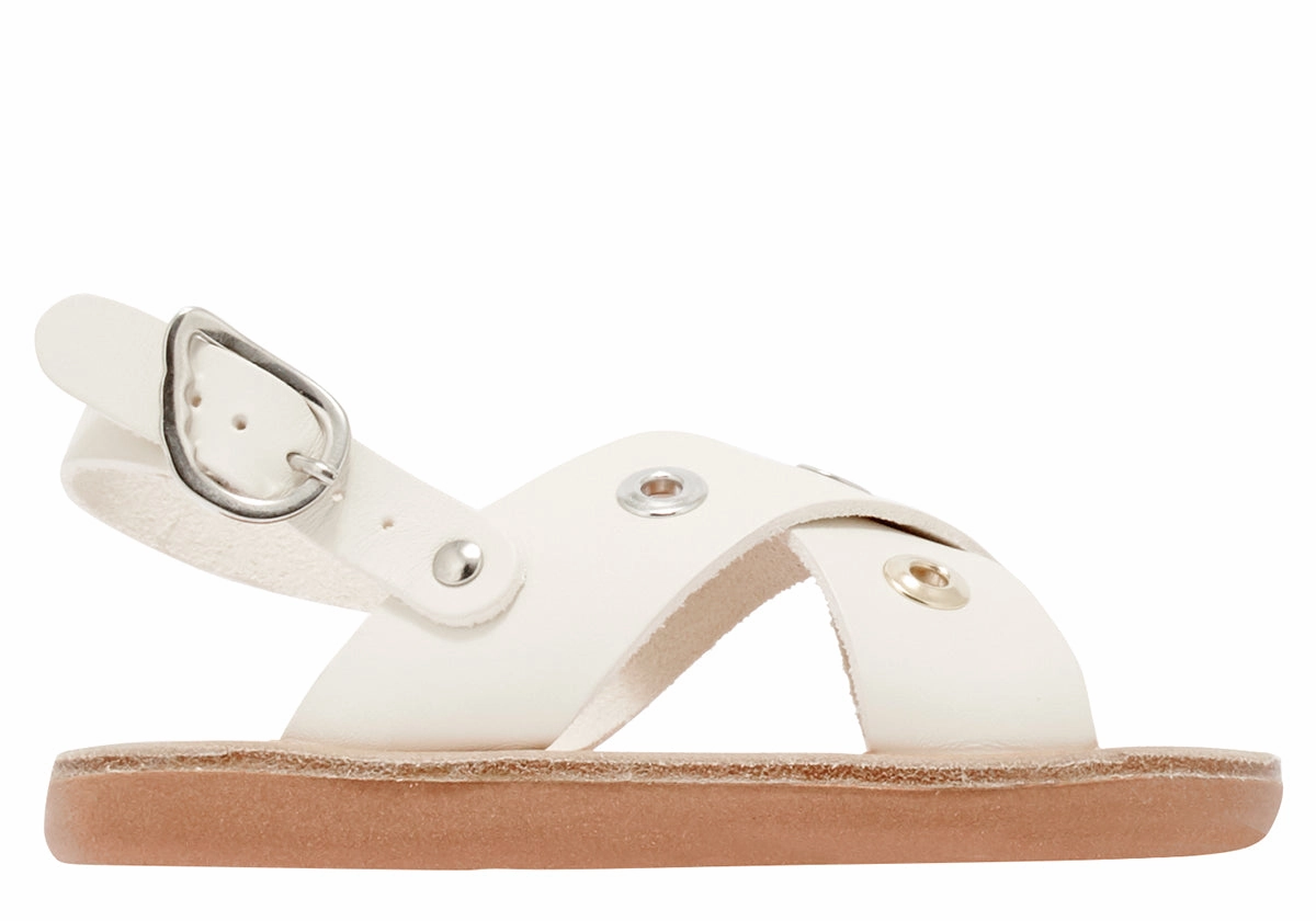 Little Maria Eyelets Soft Off White Moana Sandals