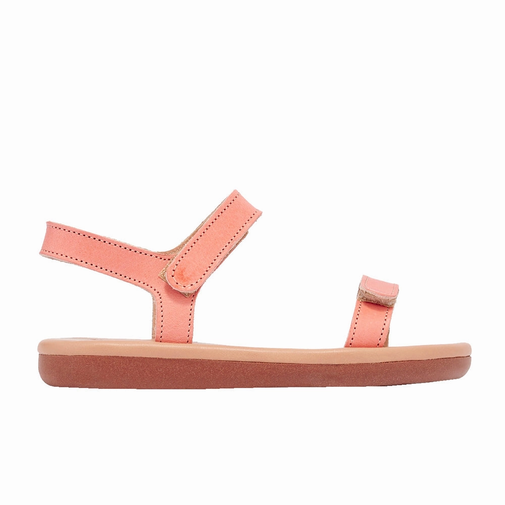 Little Poros Soft Coral Light Blue Sandals