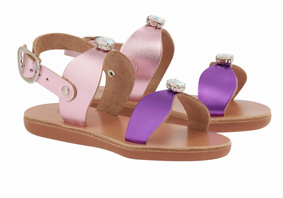 Little Stella Soft Metal Pink/Purple Sale Teva Sandals