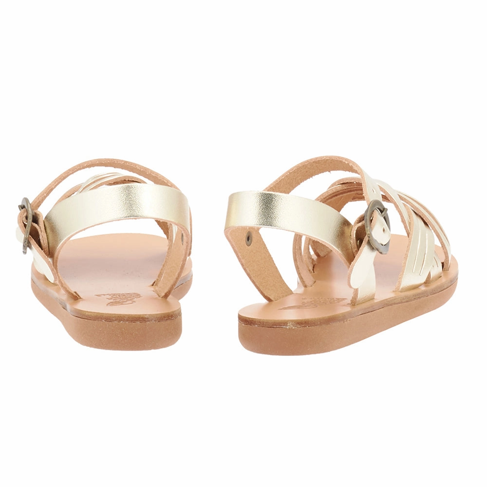 Little Electra Soft Platinum Sandals For Arch Support