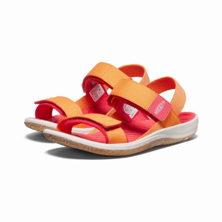 Big Kids' Elle Backstrap Tangerine/Cayenne Slides Sandals