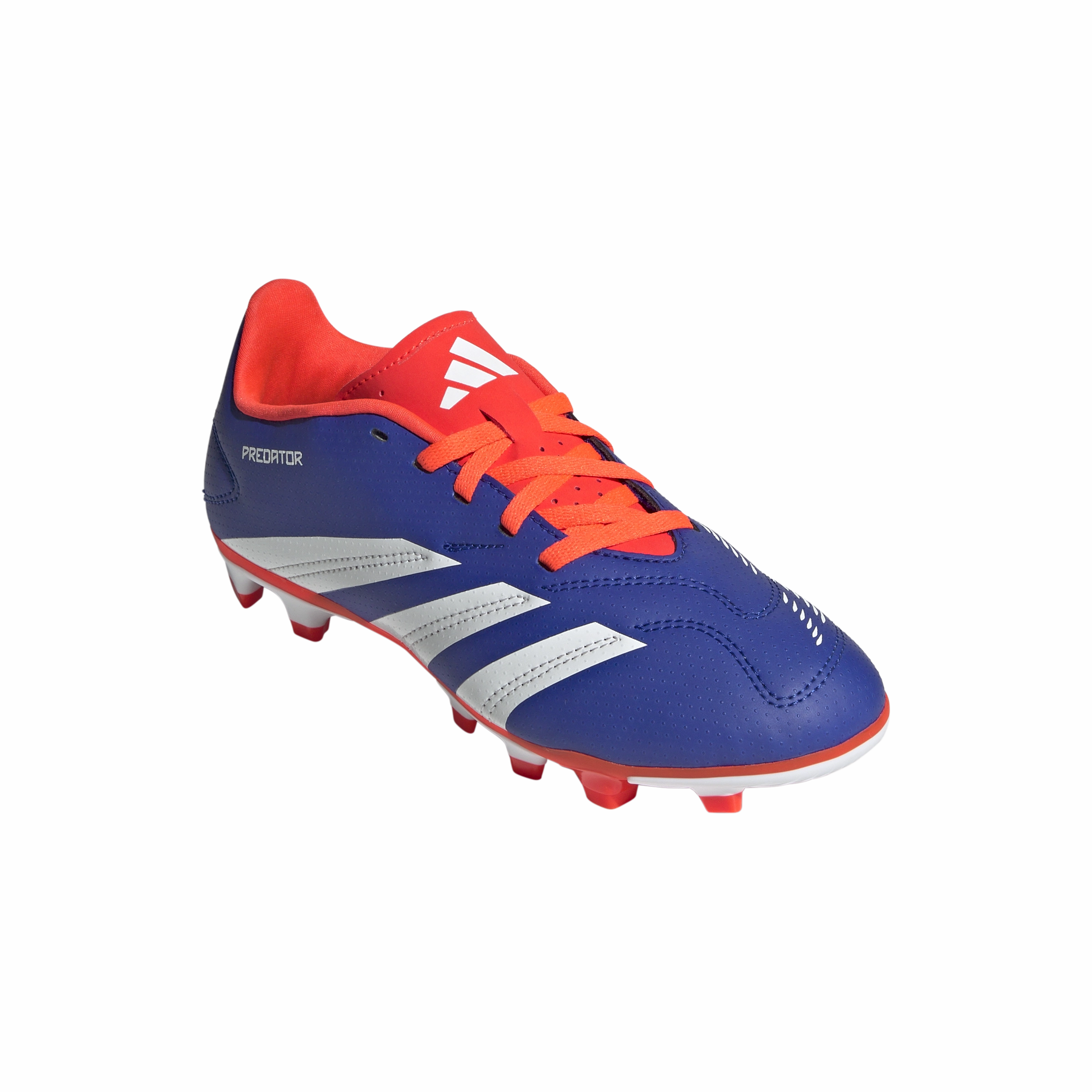 Adidas Predator Club Firm Ground Junior Football Boots Lucid Blue Solar Red White Rattlesnake Boots