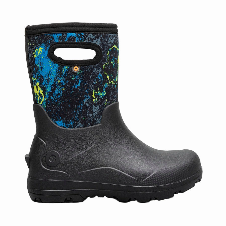 Waterproof Duck Boots York Seamless Acid Camo Black Multi (Size 10c-5Y)