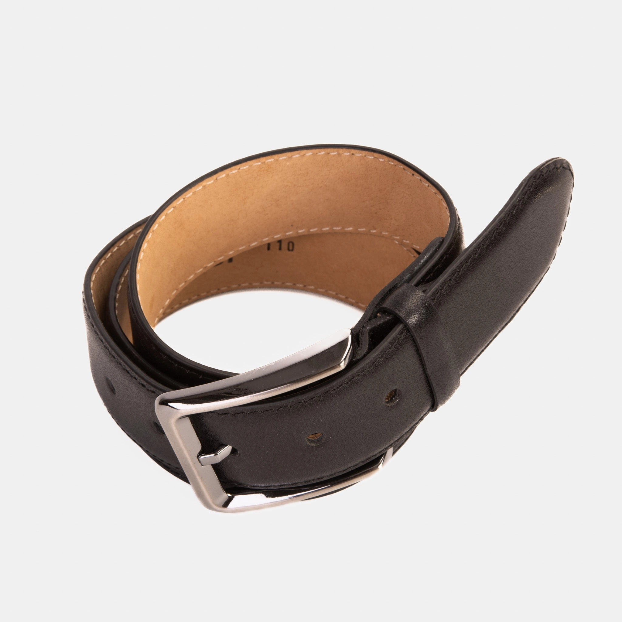 The Bogota Black Calfskin Belt Tall Winter Boots