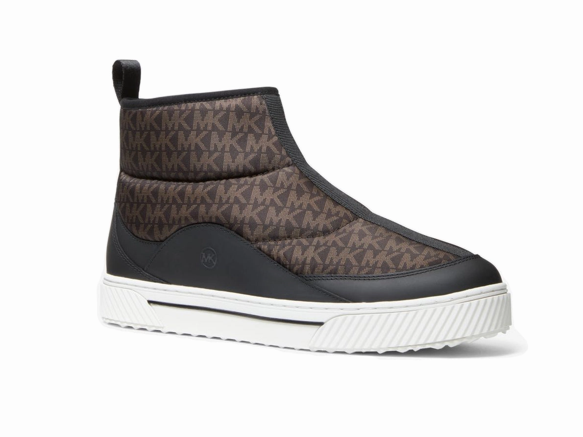 MICHAEL KORS Baxter Logo Quilted Nylon Sneaker Boot Horse Ice Boots