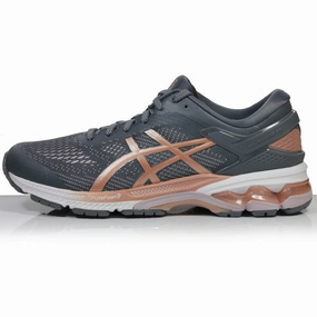 Asics Gel Kayano 26 Women's Running Shoe - Grey/White/Rose Gold Asics Gel Flashpoint Volleyball Shoe