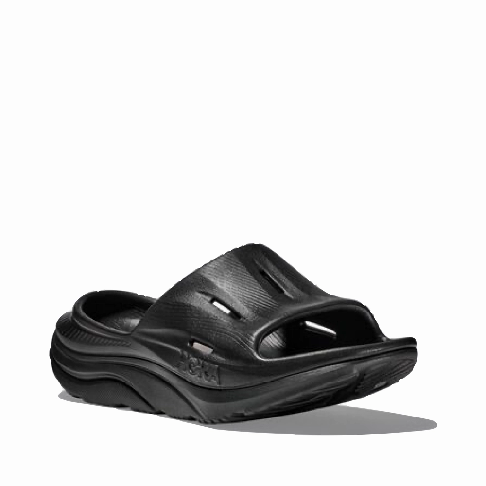 Shoes For Achilles Tendonitis Hoka Ora Recovery Slide 3 Sandal in Black