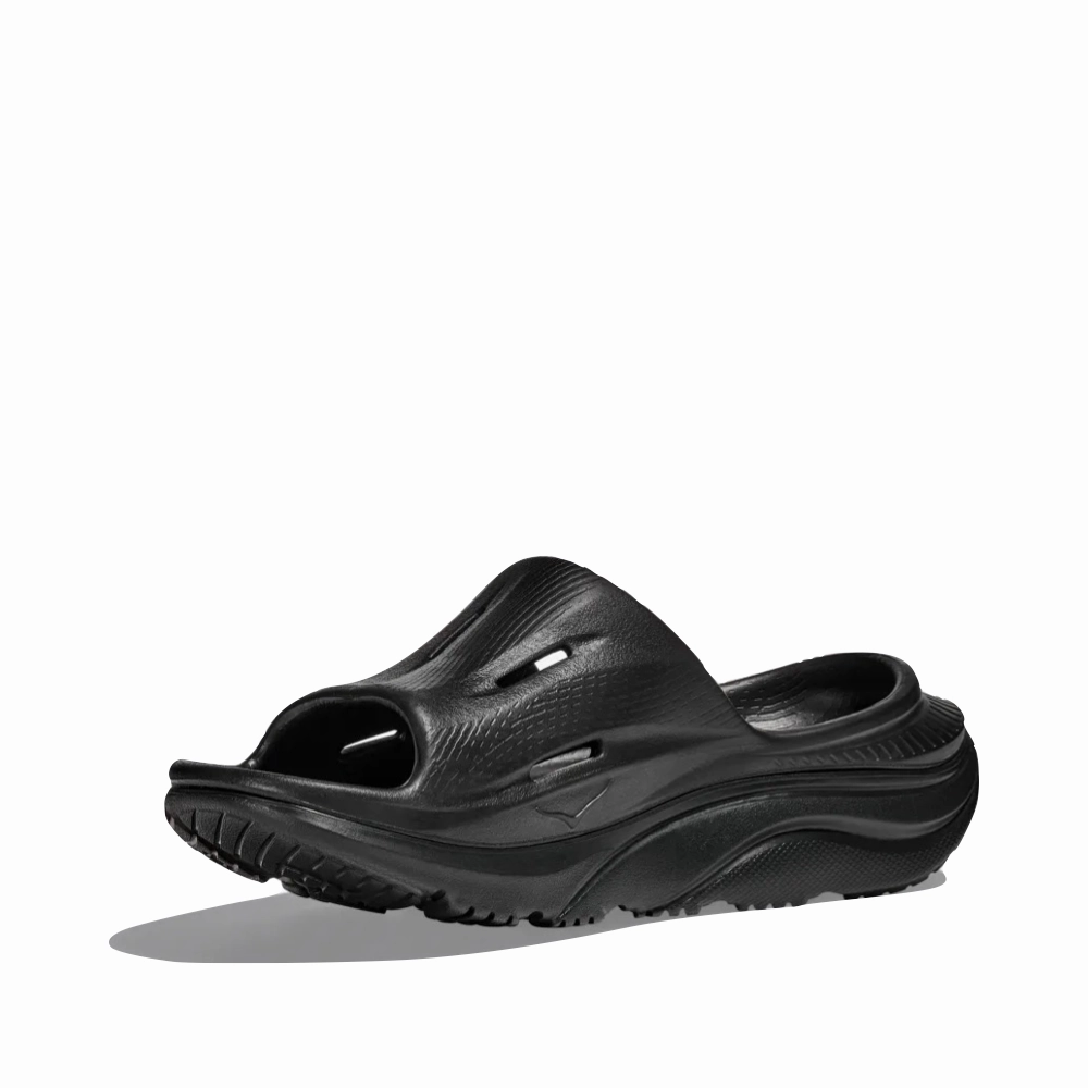 Hoka Ora Recovery Slide 3 Sandal in Black Cordura