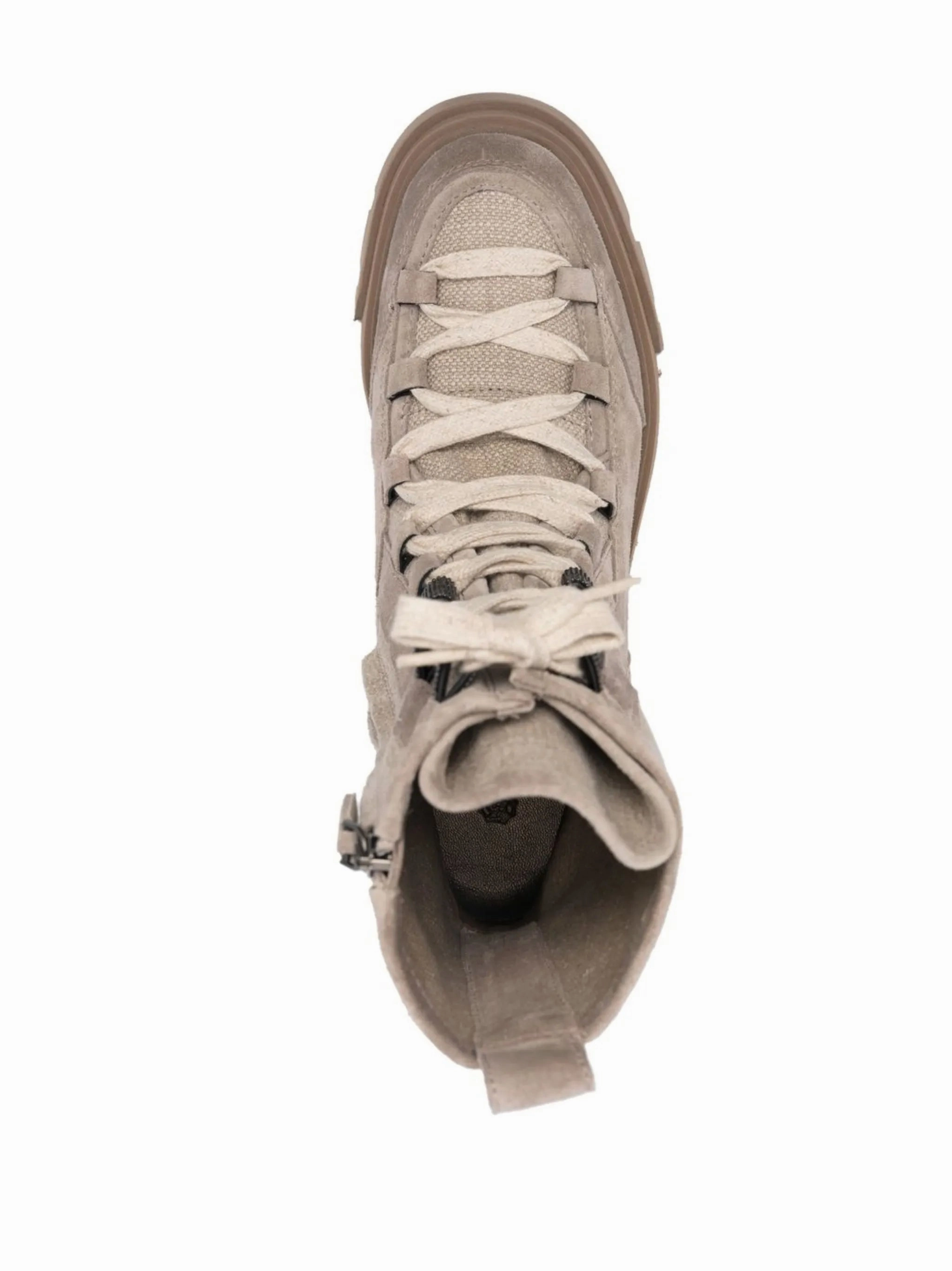 Narrow Calf Boots chunky-sole lace-up boots