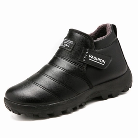 Slip On Waterproof Boots Men Boots Winter With Fur Cheapest 2018 Warm Snow Boots Men Winter Boots Work Shoes Men Footwear Fur Flock Rubber Ankle Shoes