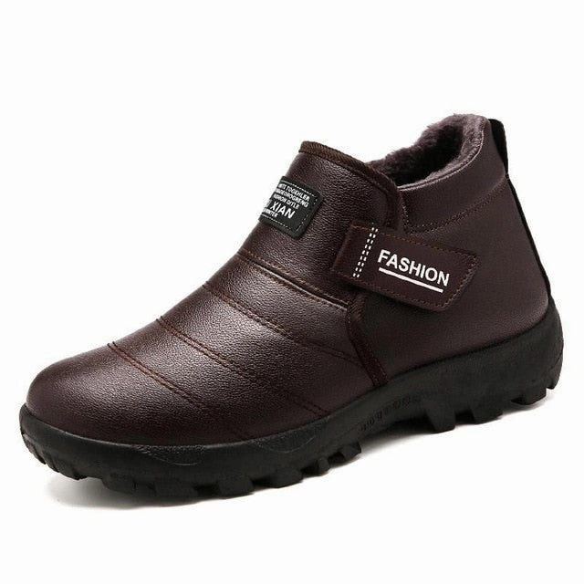 Boots Cross Country Ski Men Boots Winter With Fur Cheapest 2018 Warm Snow Boots Men Winter Boots Work Shoes Men Footwear Fur Flock Rubber Ankle Shoes