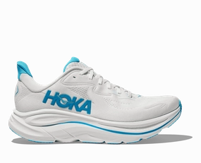 Men's - HOKA Clifton 10 - White/Skyward Blue Des Moines Iowa