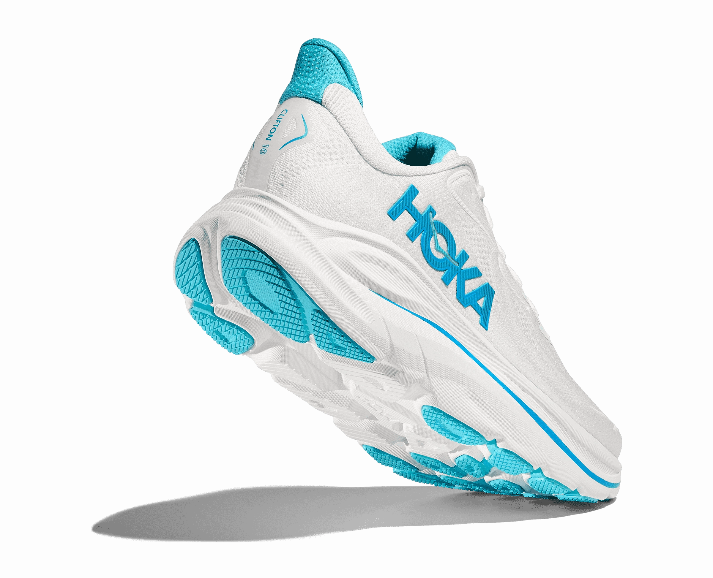 Men's - HOKA Clifton 10 - White/Skyward Blue Ladies Near Me