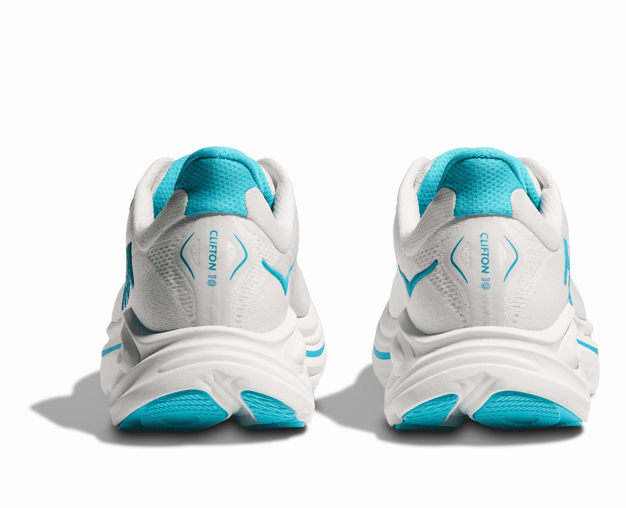 Men's - HOKA Clifton 10 - White/Skyward Blue Hong Kong