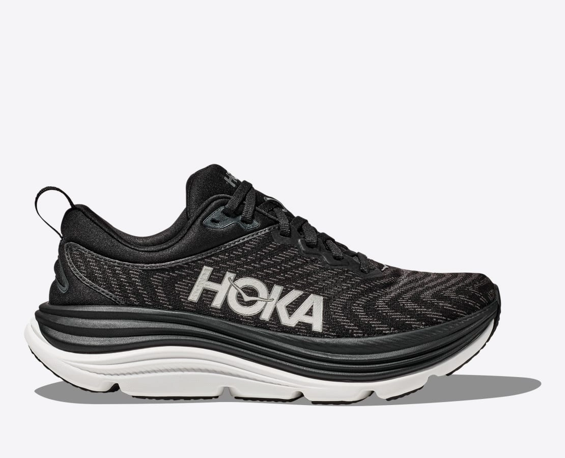 Men's - HOKA Gaviota 5 - Black/White Differences In Shoes