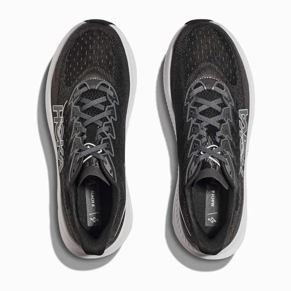 Men's - HOKA Mach 6 - Black/White Best Shoes For Gym Workouts