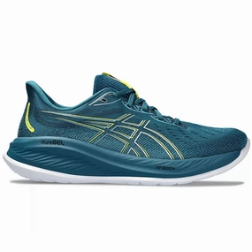 Men's Asics Gel-Cumulus 26, Evening Teal/Bright Yellow, 11 D Medium Top Asics Running Shoes 2024