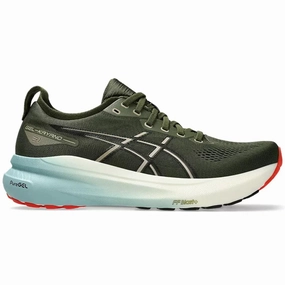 Men's Asics Gel-Kayano 31, Smog Green/Black, 8 D Medium Asics Gel Kayano 31 Running Shoes
