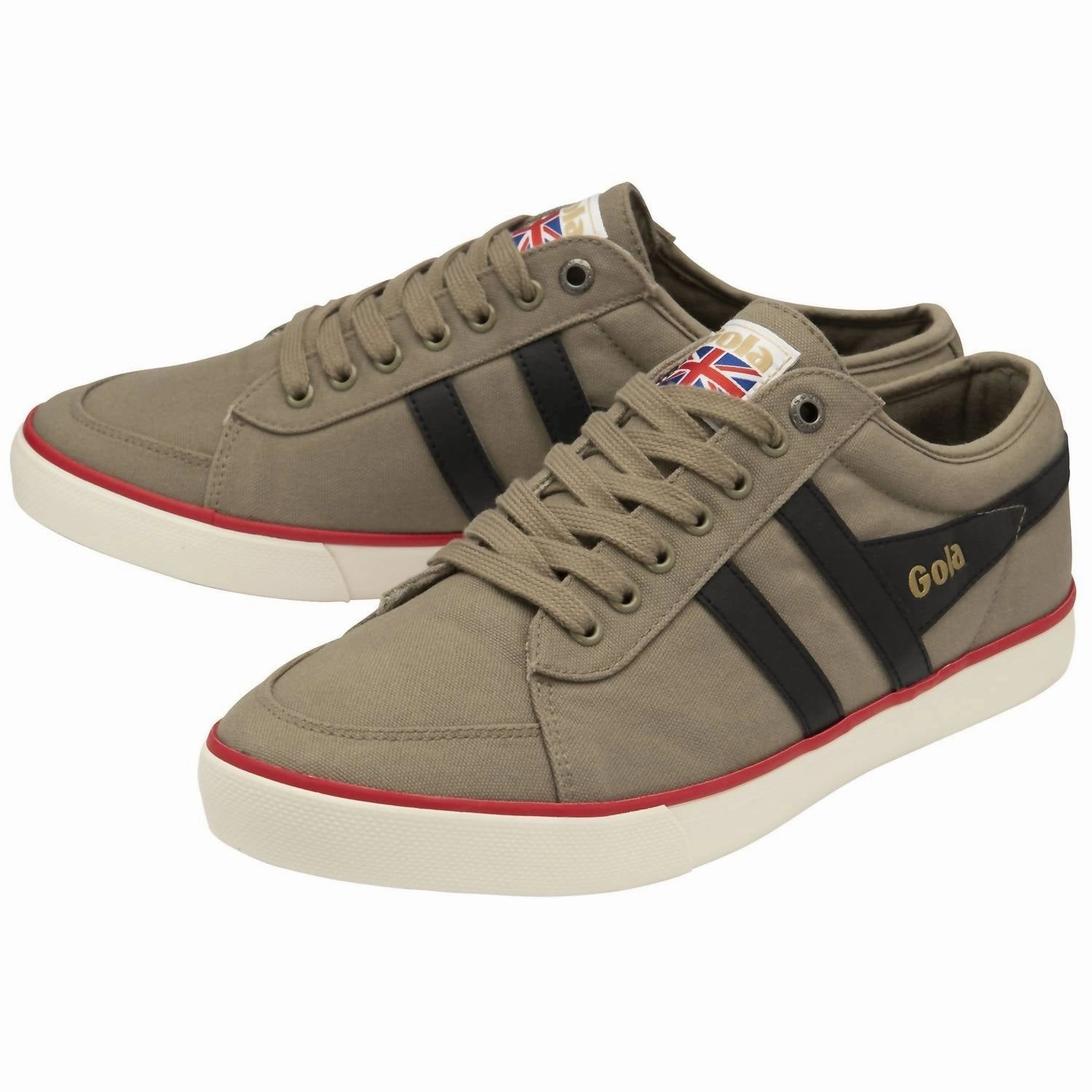 Men's Comet Plimsoll Sneakers In Rhino/black/deep Red Sneakers Soft 7