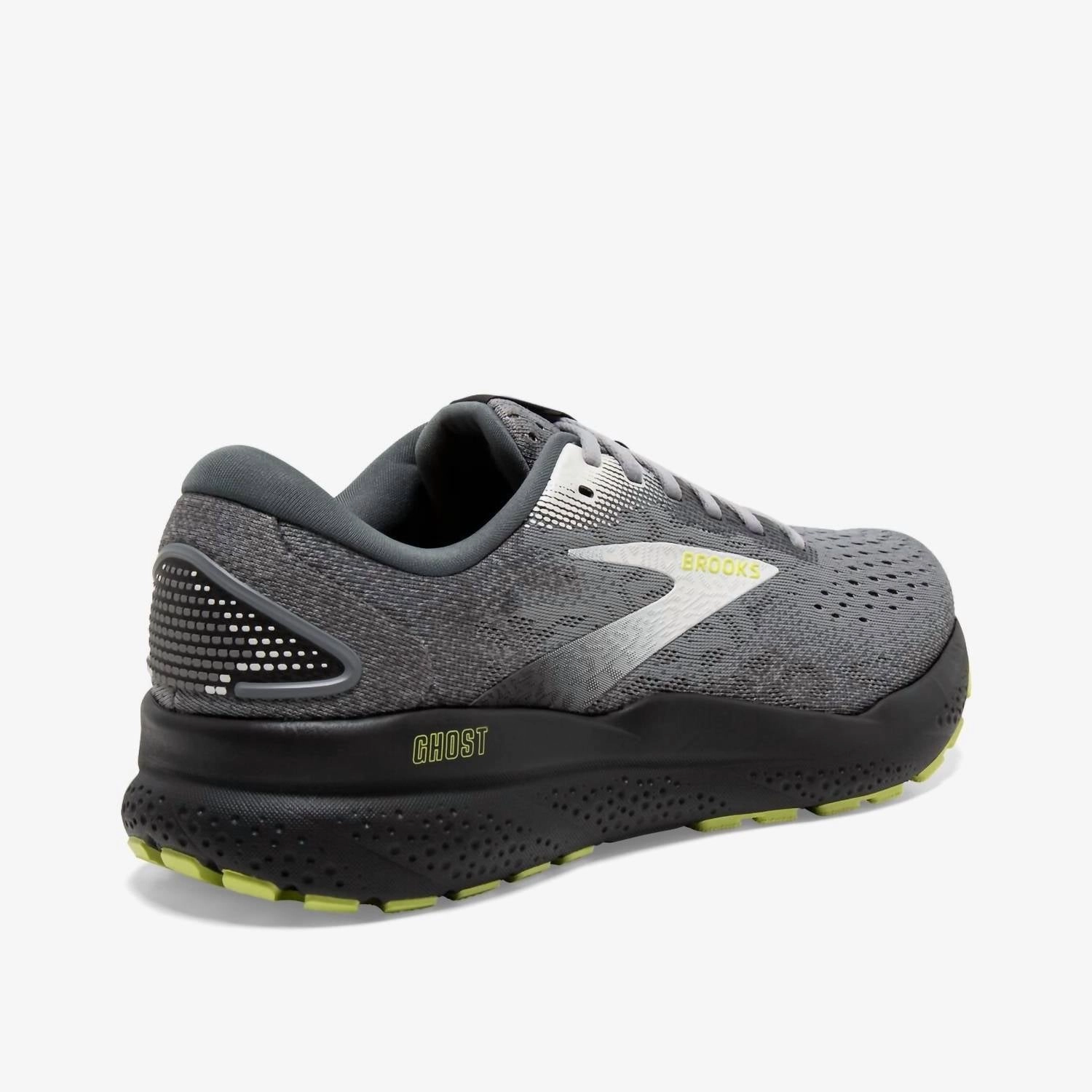 Men's Ghost 16 Running Shoes In Primer/grey/lime Military Running Shoes