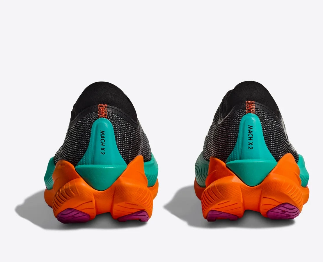 Best Shoes Mens Hoka Mach X 2- Black/Electric Aqua (1155119-BCQ)