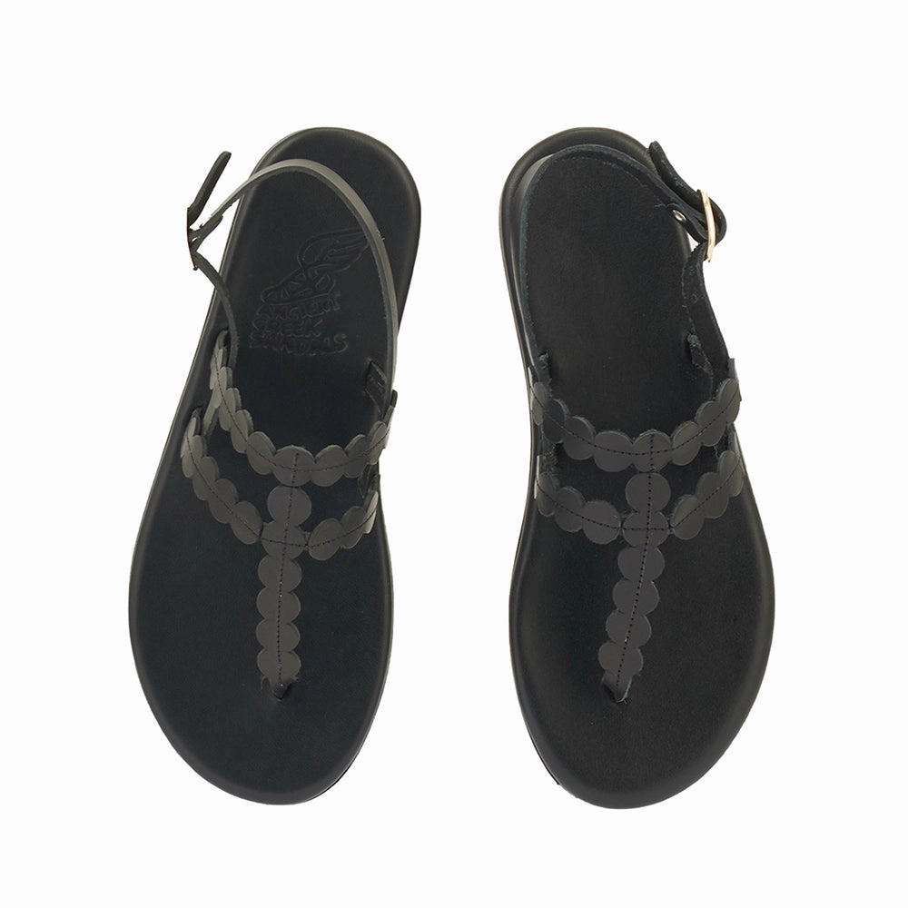 Dryad Black Closed Toe Strappy Sandals