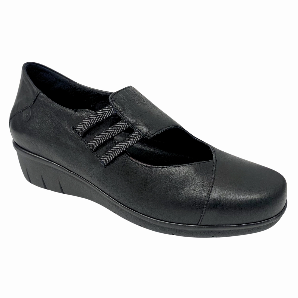 Shoes For Business Valeria's Maddy Black Wedge Slip-On (Women's)