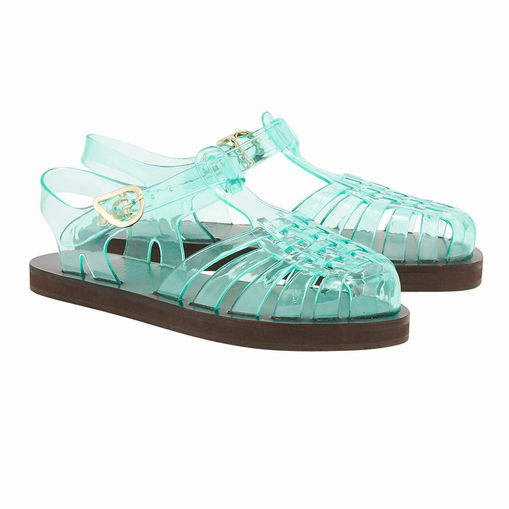 Wedding Flats Sandals Homeria Jelly Clear Aqua