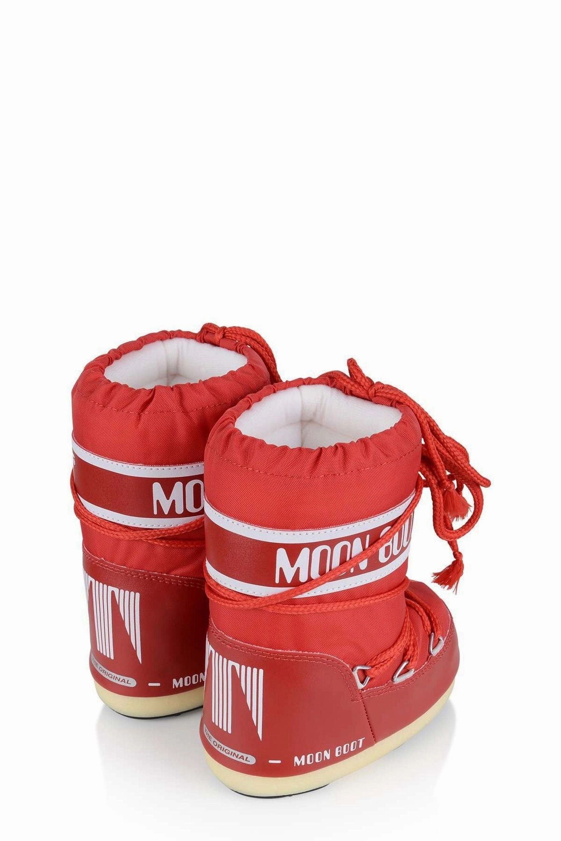 Crystal Boots Moon Boot Kids Icon Nylon Snow Boots in Red