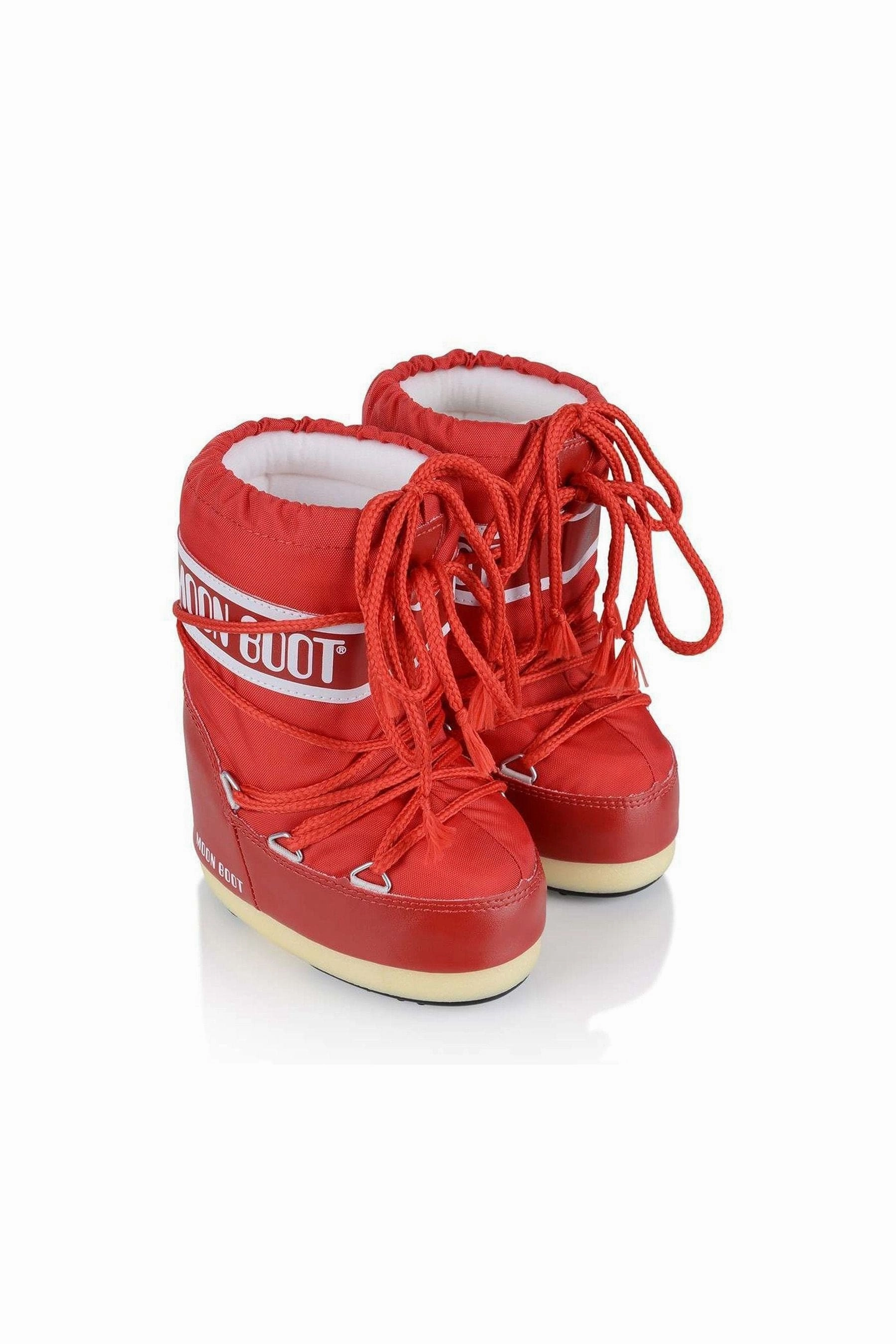 Hunter Wide Calf Boots Moon Boot Kids Icon Nylon Snow Boots in Red
