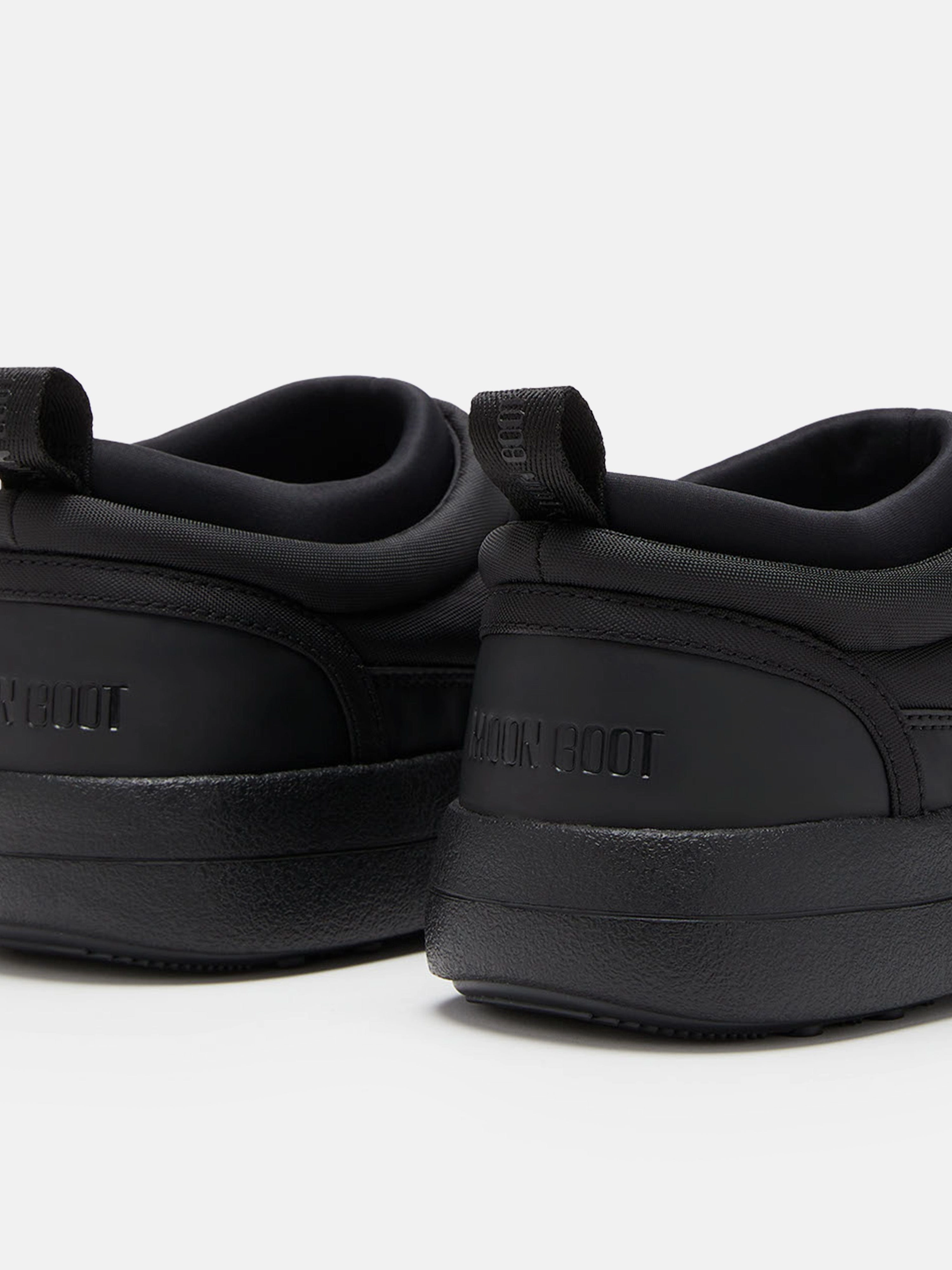 Moon Boot Kids Park Soft Slippers in Black Thin Slippers