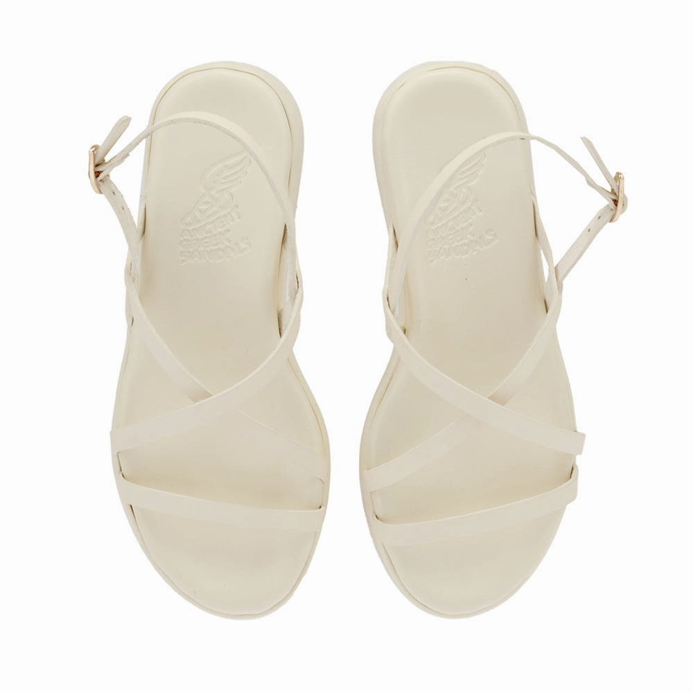 Cushionaire Lane Cork Footbed Sandals Silia Off White