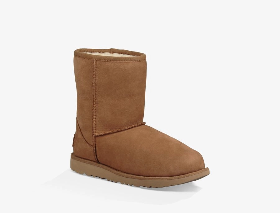 Leather Wide Calf Boots UGG Classic Short II Boot Kids