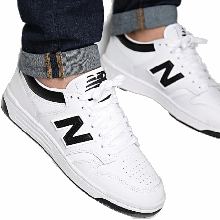 New Balance Men's 480 Shoes - White / Black New Balance Slip Resistant