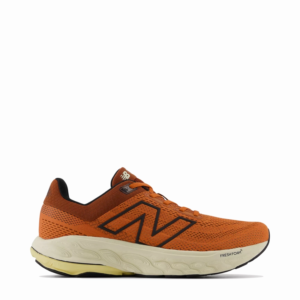 New Balance Men's Fresh Foam X 860v14 Sneaker in Infield Clay with Relic Brown and Black Silver Black New Balance