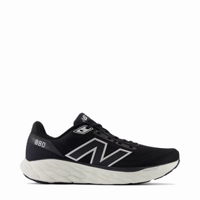 New Balance Hiking Shoes Womens New Balance Men's Fresh Foam X 880v14 in Black with Sea Salt and Silver Metallic