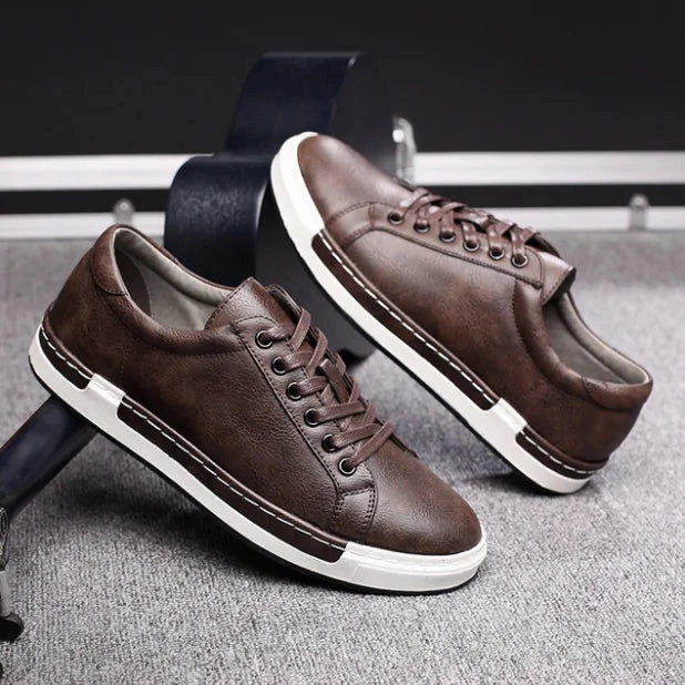 Velcro Casual Shoes Handmade Men Shoes