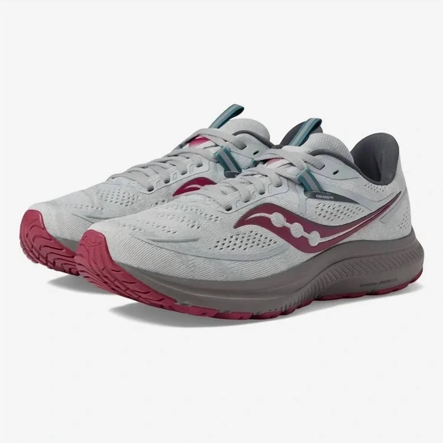 Women's Omni 21 Running Sneakers In Concrete/berry Gel Sneakers