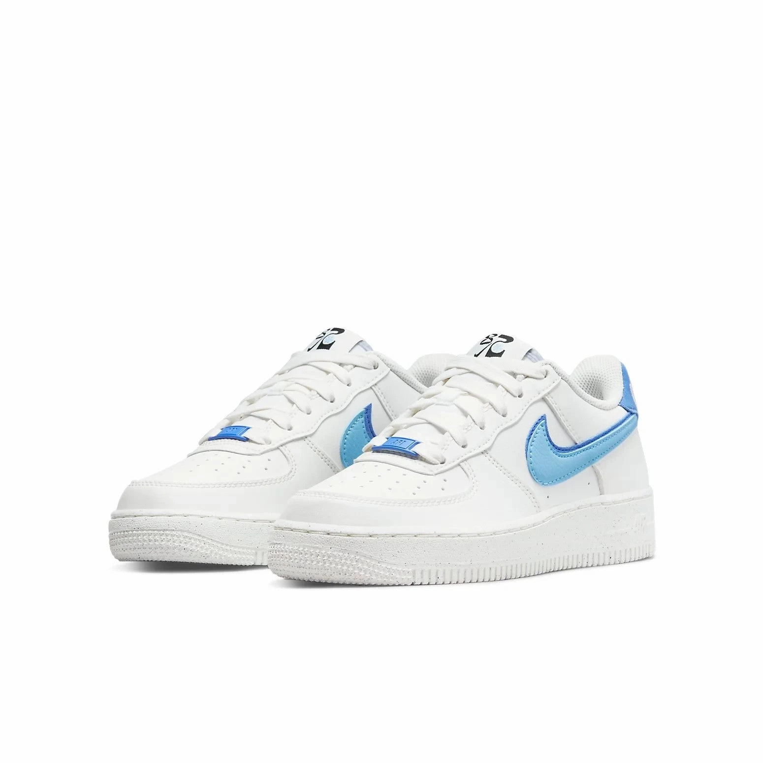 Nike Air Force 1 LV8 GS DQ0359-100 Sneakers Kids White Leather Lifestyle Shoes Best Office Sneakers