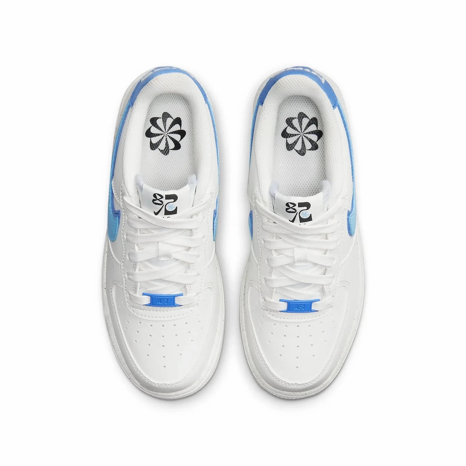 Silver Sneakers Chair Yoga Nike Air Force 1 LV8 GS DQ0359-100 Sneakers Kids White Leather Lifestyle Shoes
