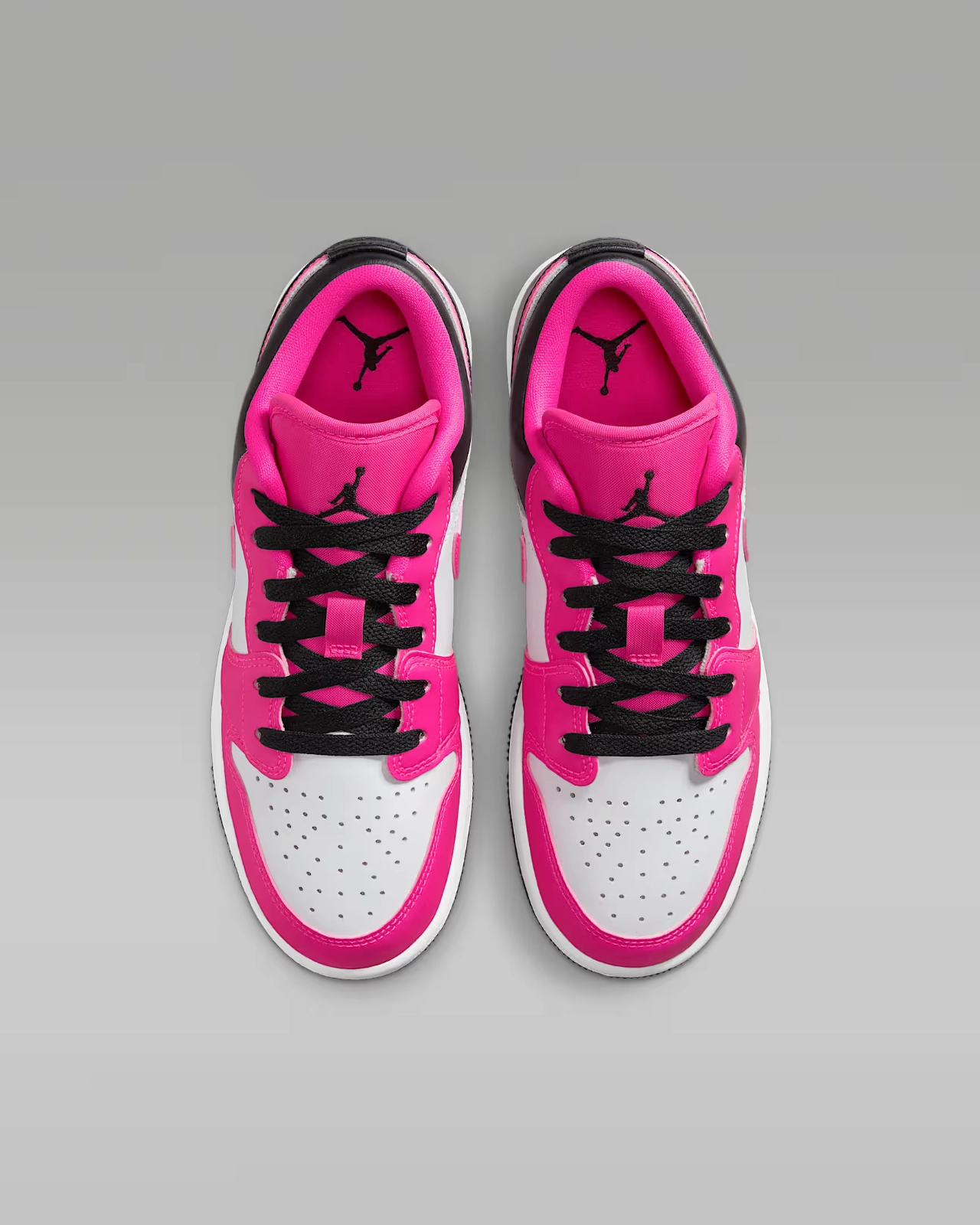 Nike Air Jordan 1 Low DZ5365-601 Sneakers Kids Pink Leather Lifestyle Shoes Mesh Laundry Bag For Sneakers