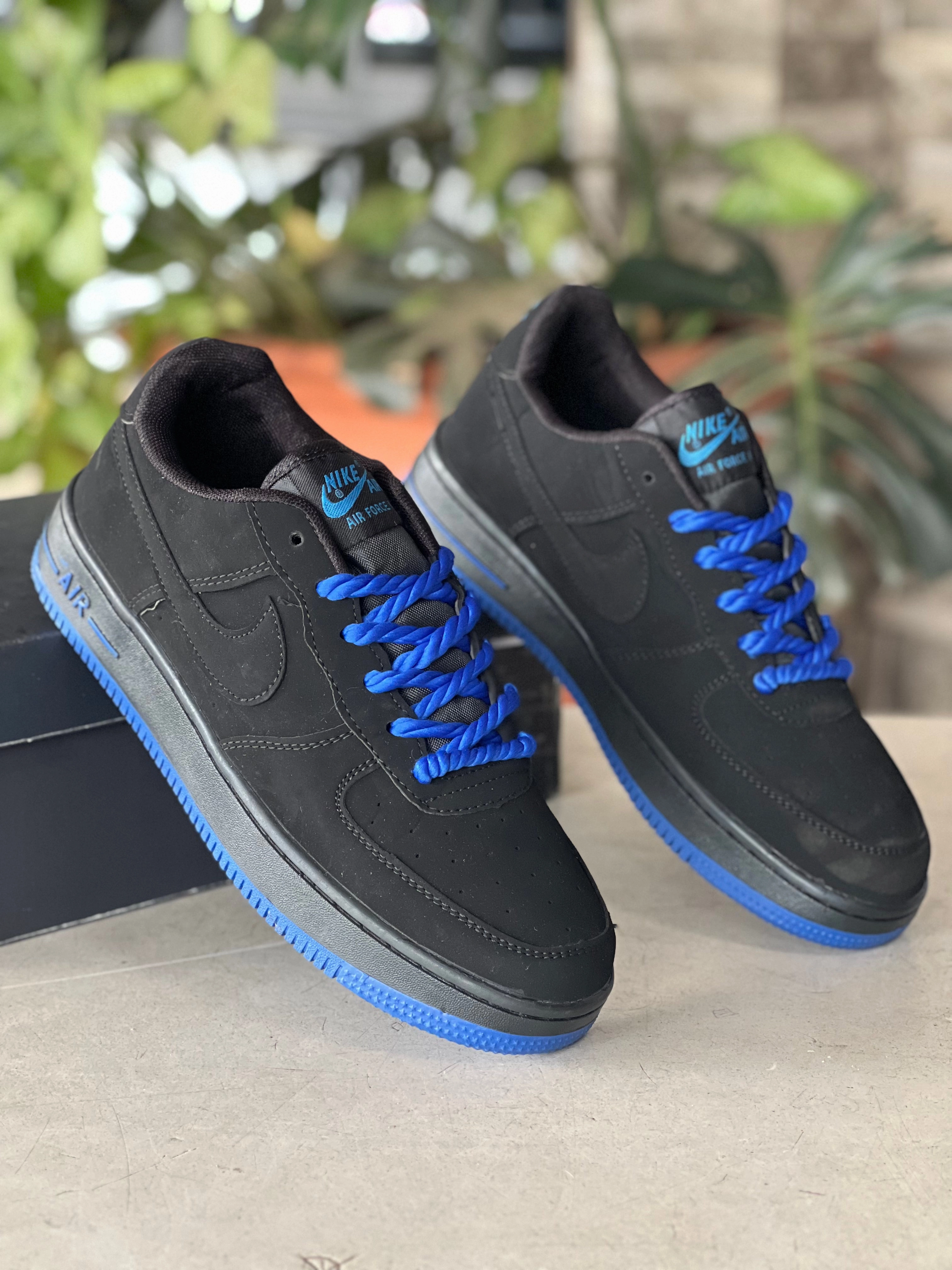 Raw Nike Shoes Nike Airforce Multicolor Suede Sneakers - Blue