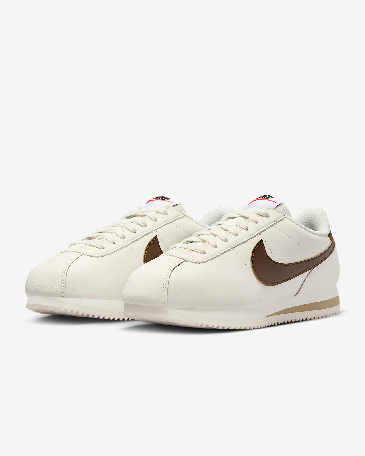 Nike Reina Easyon Shoes Nike Cortez DN1791-104 Sneakers Women's Sail Cacao Wow Leather Lifestyle Shoes